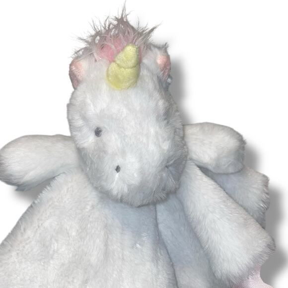 Cloud Island 14" Unicorn Lovey Security Blanket Plush Baby Satin Pink Soother - Picture 12 of 13